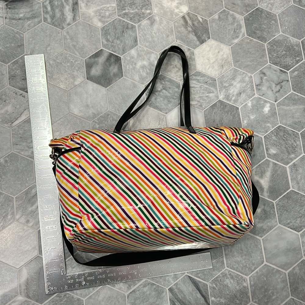 Kate Spade New York Live Colorfully Rainbow 2 Way Tote Bag EUC-Zipper sticks - Picture 13 of 13